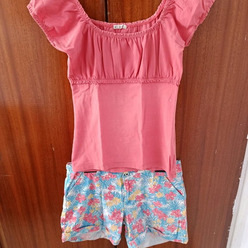 Summer set floral used with shorts