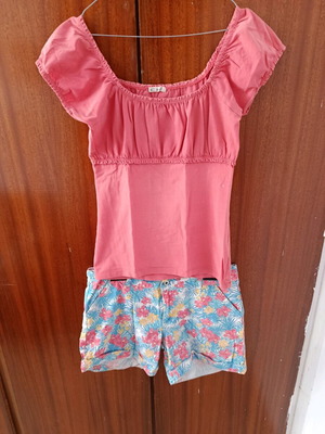 Summer set floral used with shorts