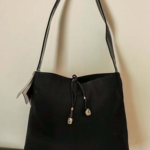 Folli Follie shoulder bag authentic black fabric new