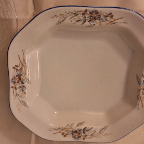 Russian porcelain dinnerware set 1890 vintage like new with hand painting