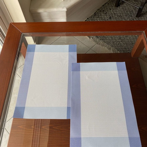 Modern quality placemats with mesh plastic texture 45x30 cm