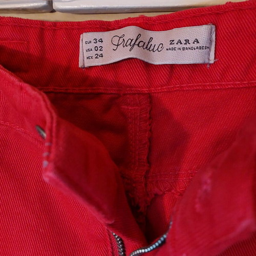 Zara red shorts like new, size 34 (XS)