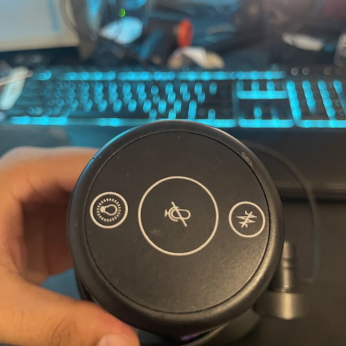 Nemesis NC90 gaming microphone used with RGB lighting and stand