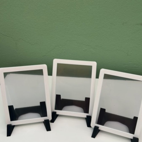 Display frames with toploaders, pack of 3, white, like new