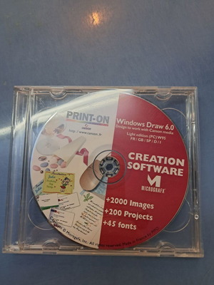 Windows Draw 6.0 software CD like new