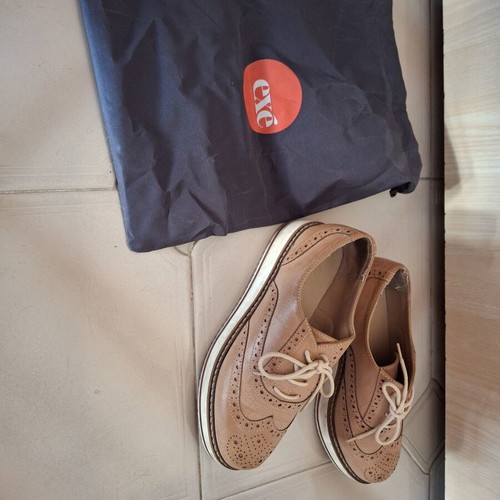 Oxford Exe boots size 37 used, beige and pink