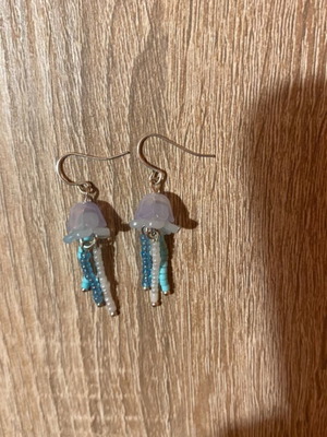 Handmade earrings made to order in blue and turquoise shades