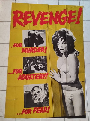 Revenge Joan Collins cinema poster used 1971 152x100cm