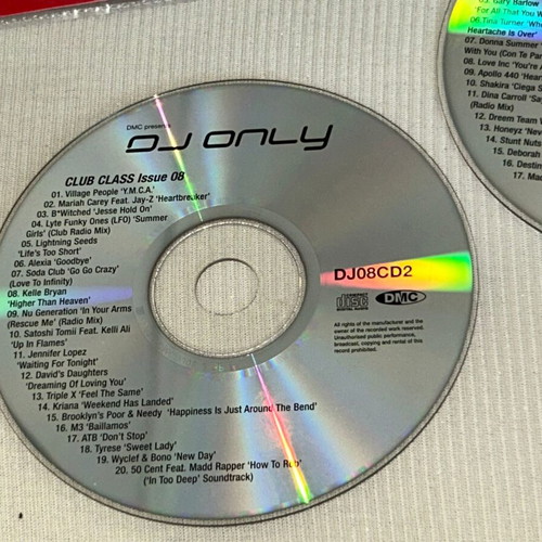 DMC DJ Only Issue 08 double promo CD, rare dance club mixes