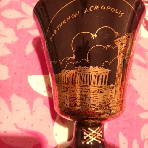 Pythagoras cup used, handmade, 24 carat gold