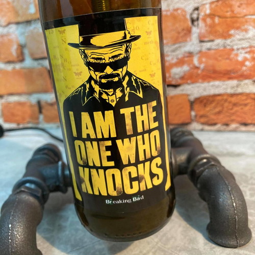 Industrial style desk lamp new with Breaking Bad beer bottle