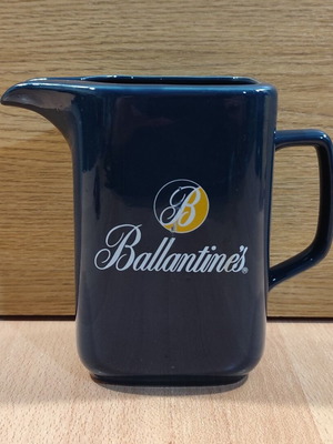 Ballantine's scotch whisky ceramic jug used, vintage advertising