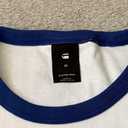G-Star Raw Slim Fit Crew-Neck T-Shirt white used, size M