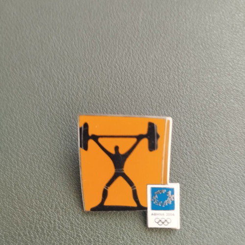 Pins Athens 2004 weightlifting, like new