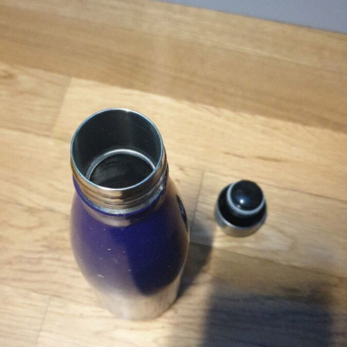Stainless steel water bottle 500ml used, dark purple thermal flask