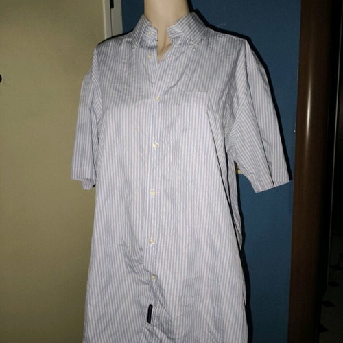 Oxford Company shirt size L like new, white and blue