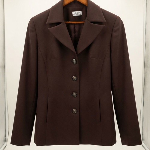 A-Style classic women's jacket, dark brown, size M