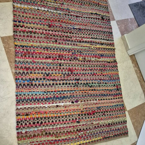 Multicolored knitted rug like new, rectangular 1.50x2.00