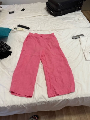 Linen pants size 38 new, pink, 100% linen