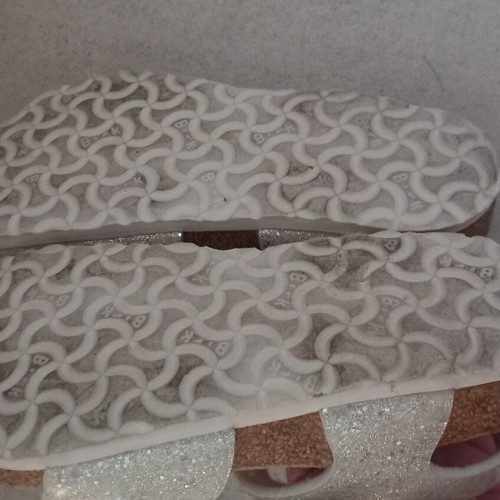 Birkenstock sandals size 26, silver