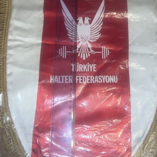Weightlifting Turkey Banner new, rare giant 1980s