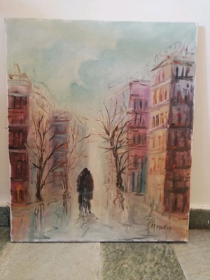 Painting A. Rigopoulos used without frame 60x50 cm