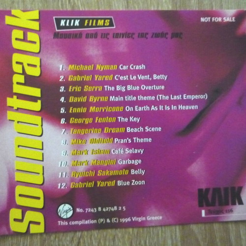 Soundtrack CD from Movies of Our Life by ΚΛΙΚ used, electronic