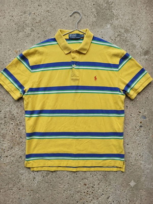 Мъжка тениска Polo Ralph Lauren с яка размер M като нова, цветна