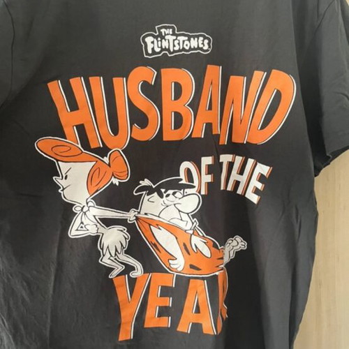 Flintstones T shirt Large black like new, unworn