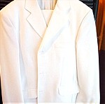  Κοστούμι Berto Lucci λευκό σε άριστη κατάσταση no 50 με παντελόνι νούμερο 44