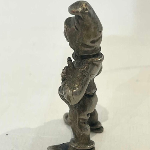 Vintage Pewter Gnome Miniature used 6.5x3 cm