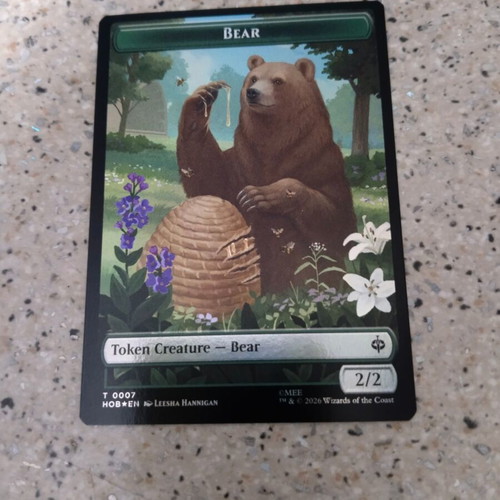 Magic the Gathering Bear Token Stone Boulder foil καινούργιο