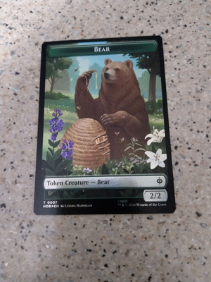 Magic the Gathering Bear Token Stone Boulder foil καινούργιο