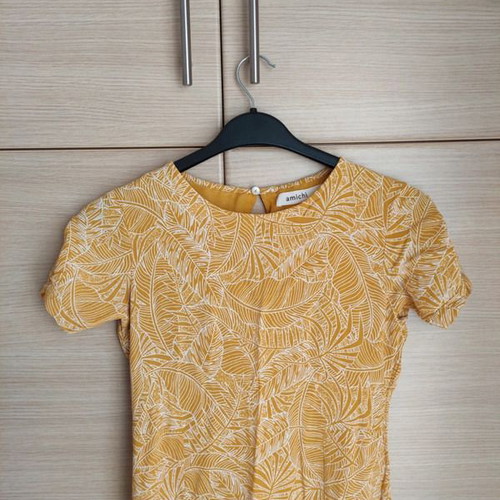 Amichi Mini Dress Medium 38 10 New Mustard Color