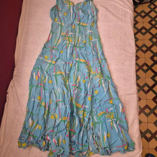 Falda Dress long, like new, multicolor turquoise