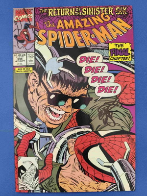 The Amazing Spider-Man 339 comic used, signed by Eric Larsen