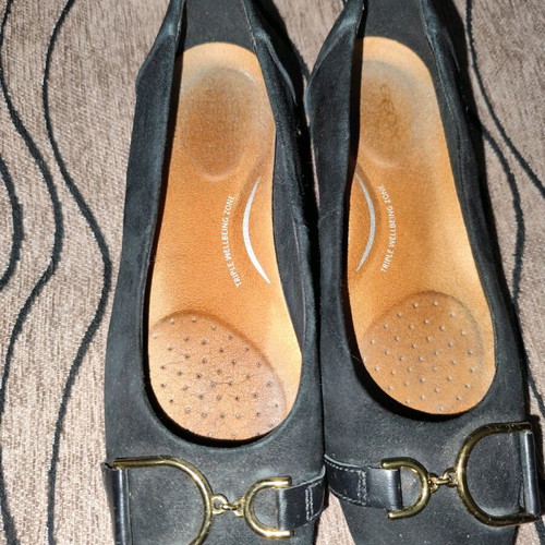 Geox ballerinas used size 39 black with anatomical insole