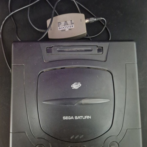 Sega Saturn console used with 6 games and one controller bundle