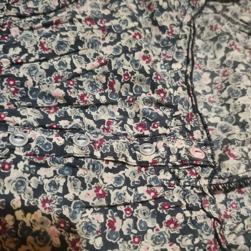 Attrattivo mini floral dress with blue flowers and buttons