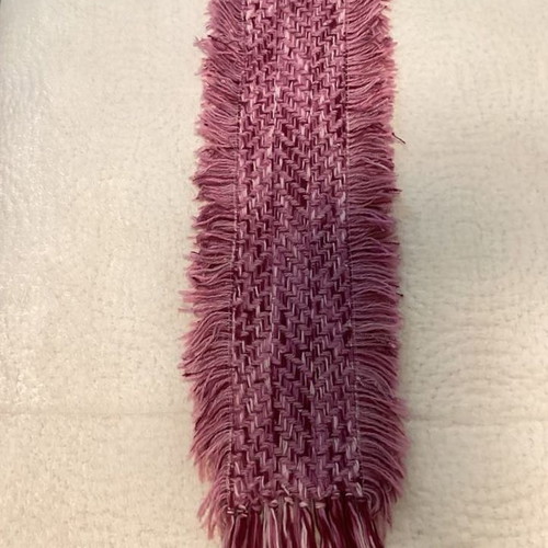 Scarf unused pink with width 25 and length 180 cm