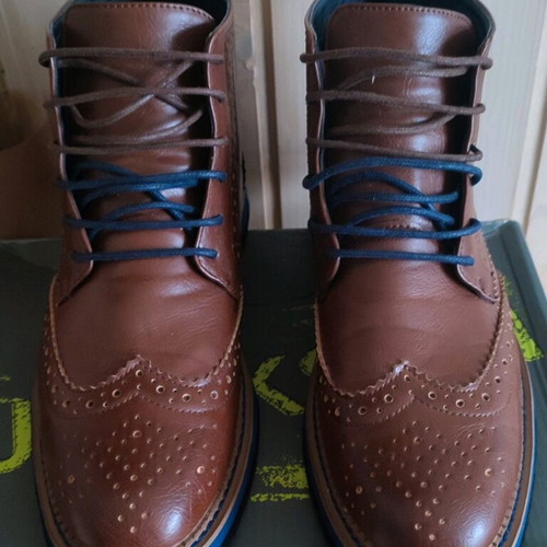 Brogue men's boots Jackson like new, brown and blue, size 44