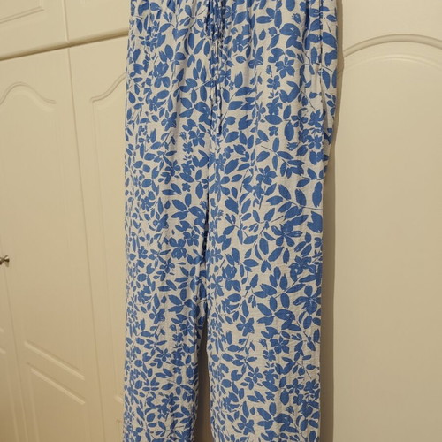 MANGO white summer palazzo pants size S