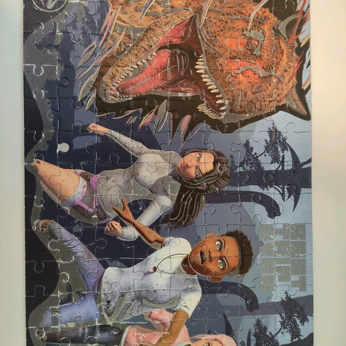 Jurassic puzzle glowing lights used