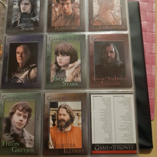 HBO cards from Game of Thrones series and album new, 637 authentic