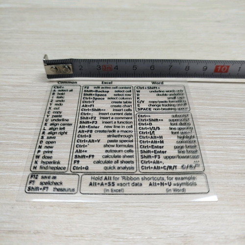 Keyboard command sticker new, transparent 8x8 cm