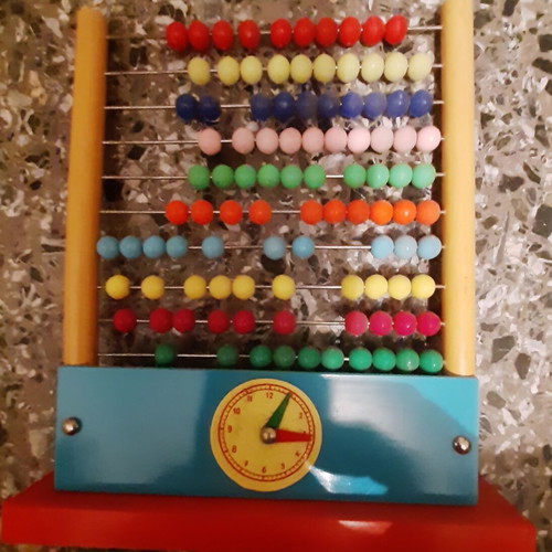 Vintage abacus counting frame used from the 1970s