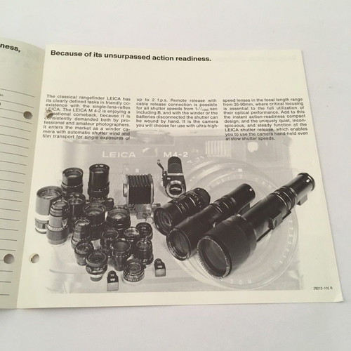 Leaflet for Measuring Viewfinder Leica M 4-2 used