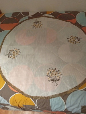 Rotonda handmade embroidery like new with golden threads
