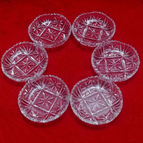 Tritschler Winterhalder Bleikristall Germany 60' set of 6 dessert spoon plates new