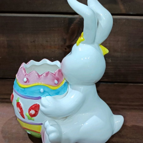 Vintage Easter egg holder bunny new